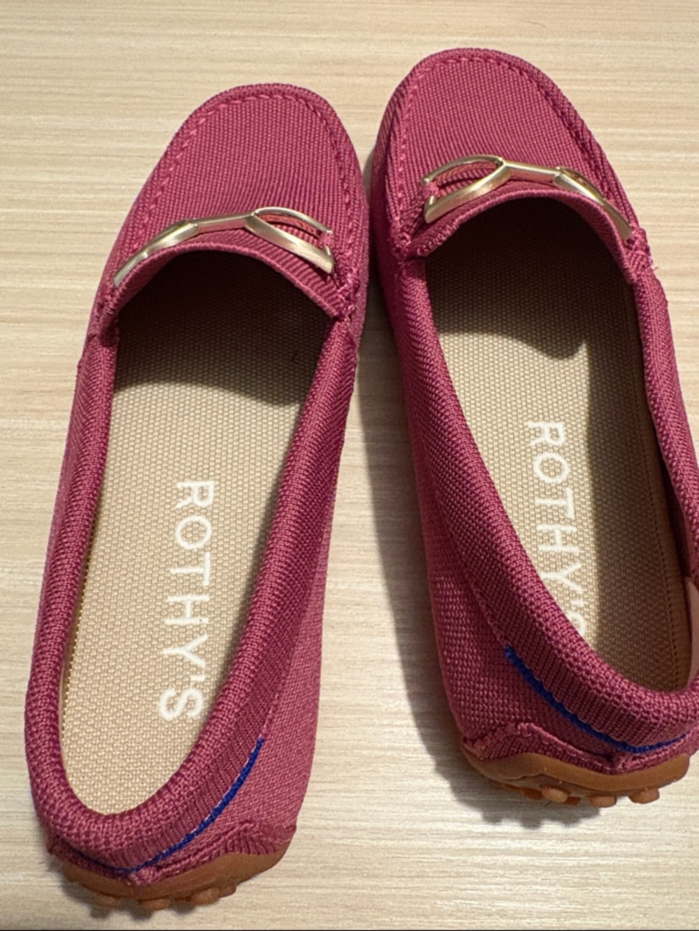 NWOT Rothy's Pink The Double Bit Driver Loafers - Picture 3 of 6